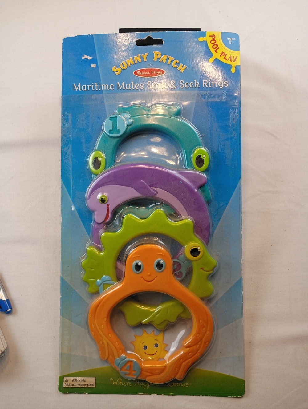 #4019 Melissa & Doug Sunny Patch Maritime Mates Sink & Seek Rings Pool Toy